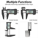 Electronic Digital mm/in Carbon Fiber Caliper with Large LCD Display