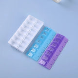 All-in-One Weekly 14 Grids Double-Row Pill Organizer Cases (2 pcs set)