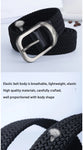 Casual Woven Elastic Lightweight Metal Buckle Belt