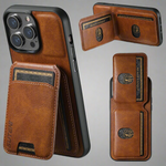 Magnetic 3in1 Leather Wallet with Built-In Kickstand iPhone Case