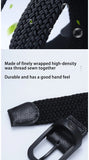 Casual Woven Elastic Lightweight Metal Buckle Belt