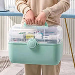Large Capacity 3 Layer Family Medicine Organizer Box
