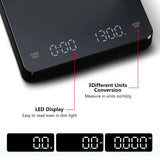 Digital Rechargeable LED Screen High Precision Coffee Scale with Timer (Oz/ml/g)