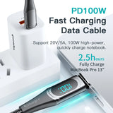 Essager Super Fast PD 100W/5A Type-C Charging Cable with Smart LED Display