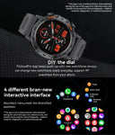 Military-Grade Durability Shockproof & Impact-Resistant Bluetooth Health Monitoring Smartwatch (Android+IOS)