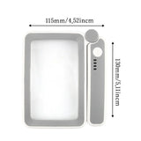 Rechargeable HD x4 Folding Elderly Reading Magnifier with LED Lights