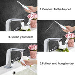 Home Faucet-Attached 360° Rotating Dental Water Flosser & Oral Irrigator Set