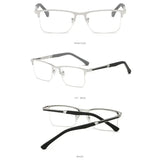 Anti-UV & Blue-Light Flexible Metal Half-Frame Reading Glasses