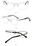 Anti-UV & Blue-Light Flexible Metal Half-Frame Reading Glasses