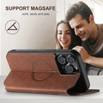 Wallet iPhone Case Compatible with MagSafe Magnetic Wireless Charging