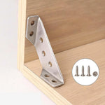 Versatile Use Stainless Steel Furniture Brackets Corner Connector (10pcs)