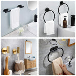 Self-Adhesive (drill-free) Modern-Design Chrome Steel Bathroom Accessories