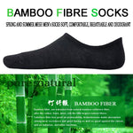 Breathable Bamboo Fiber Short Socks with Silicone Anti-Slip Heel (10Pair)