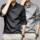 Long Sleeve Wrinkle-Resistant Elastic Breathable Business Shirt