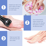 Professional Rechargeable Electric Pedicure File / Callus Remover (10 pcs set)