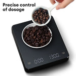 Digital Rechargeable LED Screen High Precision Coffee Scale with Timer (Oz/ml/g)