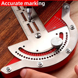 Woodwork Stainless Steel Edge Ruler / Precision Angle Protractor