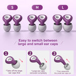 Ergonomic Silicone Noise-Reducing Reusable Waterproof Earplugs