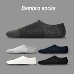 Breathable Bamboo Fiber Short Socks with Silicone Anti-Slip Heel (10Pair)