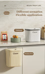 Japanese Wall/Cabinet Doors Mount Two-Way Opening Odor-Blocking Trash Can