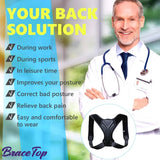 Adjustable Back Neck & Shoulders Posture Brace Corrector