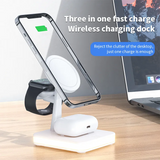 Magnetic 4 in 1 Wireless Fast Charging Dock Station For iPhone Apple watch & Airpods