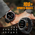 Full-Touch Screen Bluetooth Smartwatch with Health Monitoring & Built-In Flashlight (Android+IOS)