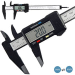 Electronic Digital mm/in Carbon Fiber Caliper with Large LCD Display