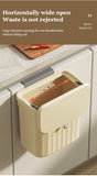 Japanese Wall/Cabinet Doors Mount Two-Way Opening Odor-Blocking Trash Can