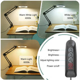 Illuminated USB 3 Colors Magnifier 5X Clamp Table Lamp