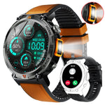 Full-Touch Screen Bluetooth Smartwatch with Health Monitoring & Built-In Flashlight (Android+IOS)