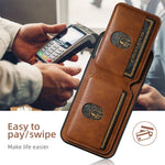 Magnetic 3in1 Leather Wallet with Built-In Kickstand iPhone Case