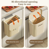 Japanese Wall/Cabinet Doors Mount Two-Way Opening Odor-Blocking Trash Can