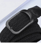 Casual Woven Elastic Lightweight Metal Buckle Belt