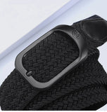 Casual Woven Elastic Lightweight Metal Buckle Belt