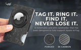 Carbon Fiber RFID Protection Metal Card & Cash Wallet with Air-Tag Holder