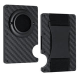 Carbon Fiber RFID Protection Metal Card & Cash Wallet with Air-Tag Holder