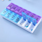 All-in-One Weekly 14 Grids Double-Row Pill Organizer Cases (2 pcs set)