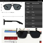 Designer Retro Double Bridges Square Gradient UV400 Sunglasses