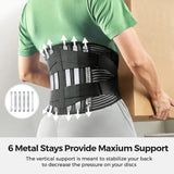 Lower Back Memory Aluminum Pain Relief Spine Lumbar Support Belt