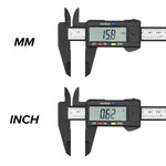 Electronic Digital mm/in Carbon Fiber Caliper with Large LCD Display