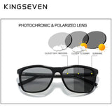 KINGSEVEN Aluminum Frame Polarized Photochromic UV-400 Sunglasses