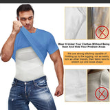 Slimming Firm Tummy Control Compression Undershirt Shapewear for Men