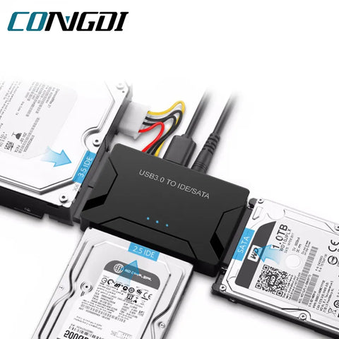 USB 3.0 to SATA IDE HDD/SSD Hard Disk 3 in 1 Ultra Recovery Converter