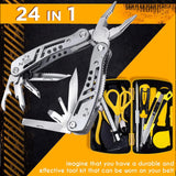 Stainless Steel 24 in 1 Survival Pocket Smart Multitool