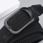 Casual Woven Elastic Lightweight Metal Buckle Belt