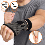 Copper Fabric Arthritis Compression Wrist Brace / Glove