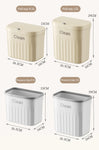 Japanese Wall/Cabinet Doors Mount Two-Way Opening Odor-Blocking Trash Can