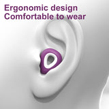 Ergonomic Silicone Noise-Reducing Reusable Waterproof Earplugs