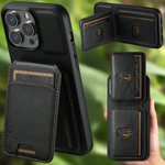 Magnetic 3in1 Leather Wallet with Built-In Kickstand iPhone Case